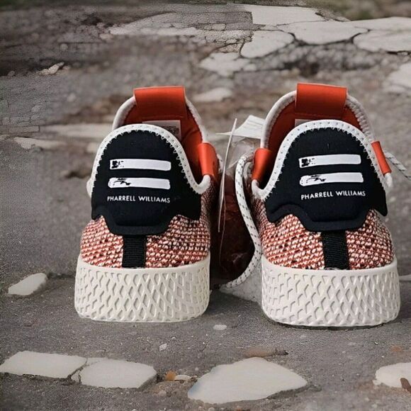 adidas Tennis HU V2 x Pharrell Scarlet 2018 Athletic Shoes Men's Size 9 - Picture 6 of 8